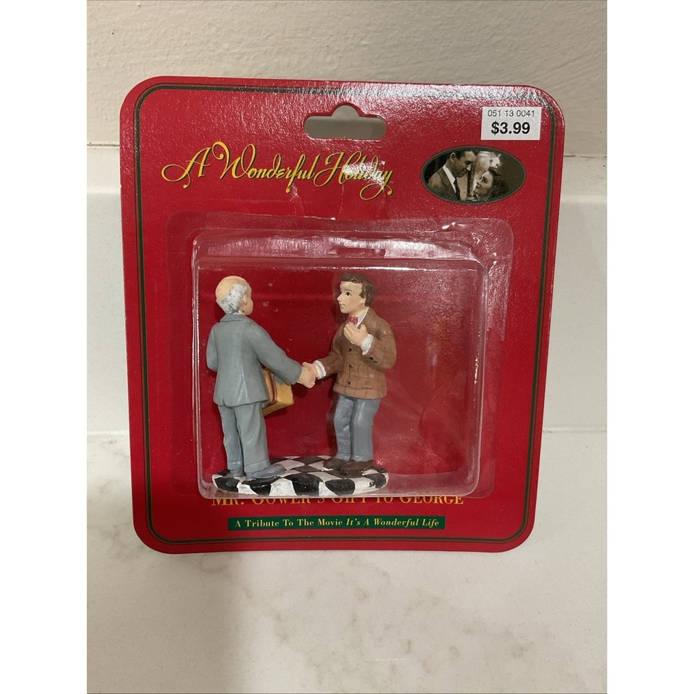 1998 It's A Wonderful Life Mr. Gower's Gift To George Porcelain Figurine New